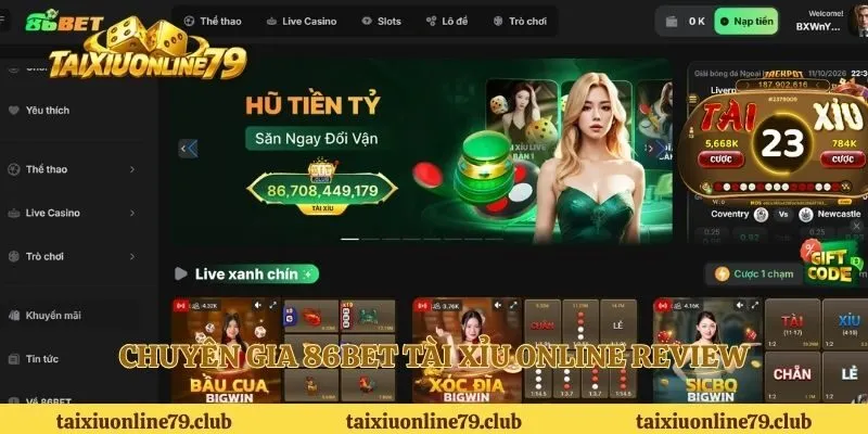 Chuyên gia 86BET tài xỉu online review
