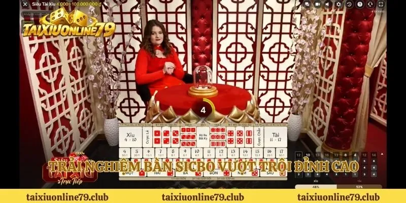 Trải nghiệm bàn Sicbo vượt trội đỉnh cao
