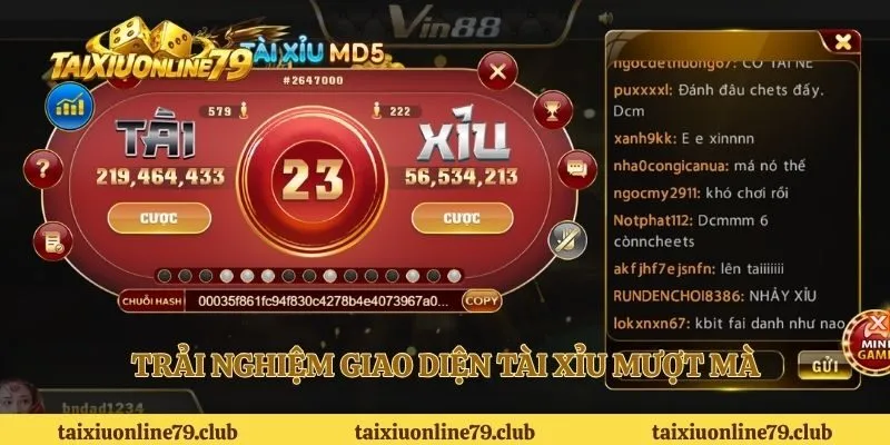 Trải nghiệm giao diện tài xỉu mượt mà 