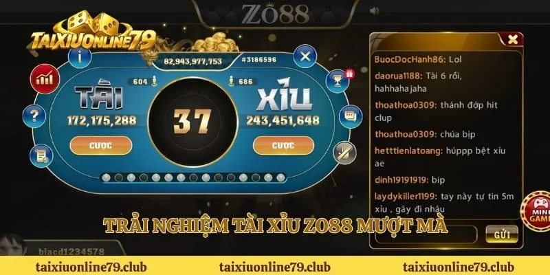 Trải nghiệm tài xỉu ZO88 mượt mà 